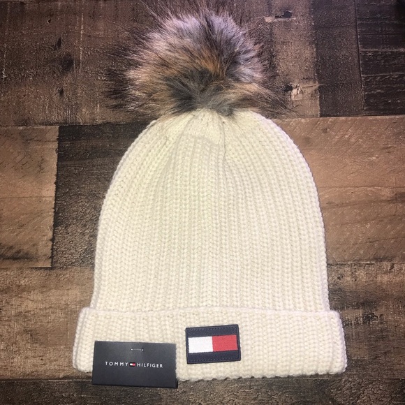 tommy hilfiger pom pom hat